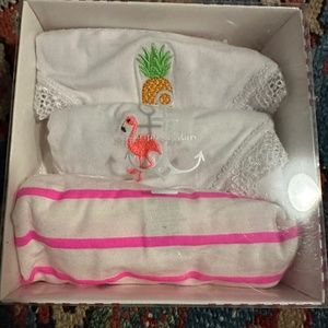 Stripe & Stare Panty Knicker Vacation Box Flamingo Pineapple Small NWT